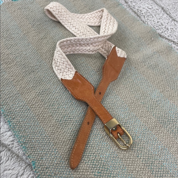 Vintage Italian Belt Leather & Woven Strap - Picture 12 of 13